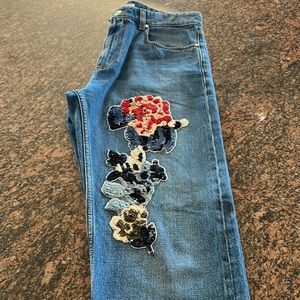 Sonia Rykiel Sequined Straight Leg Jeans EU 34